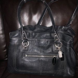 Authentic Coach black leather Penelope hand bag